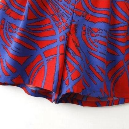 Printed Bat Sleeve Jumpsuits