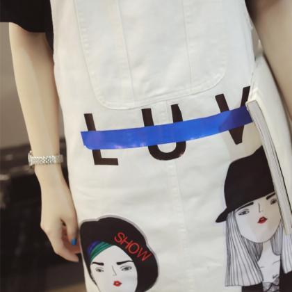 Designer Girls Printed Dungaree Cute Overalls