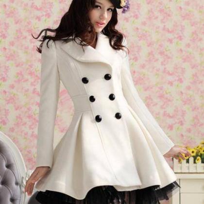 High Quality Fashion Wool Long Winter Dress Coat..