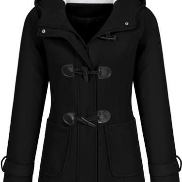 High Quality Casual Long Sleeve Hooded Collar..