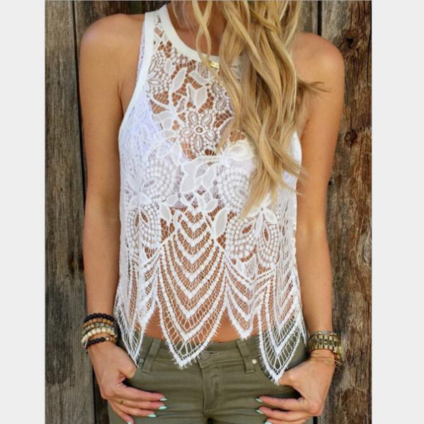 The See-through Lace Small Vest