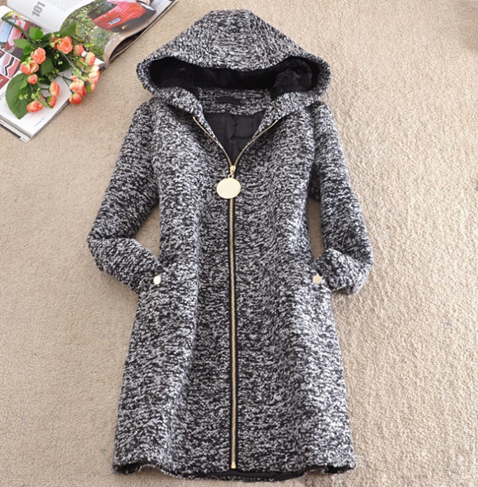 hooded cashmere coat