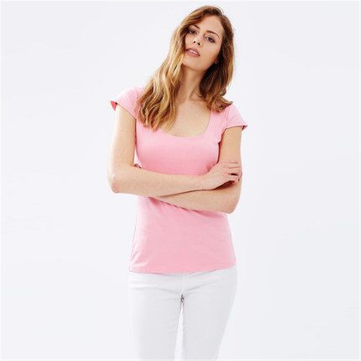 Pure Color Hollow Out Backless Short Sleeves T-shirt
