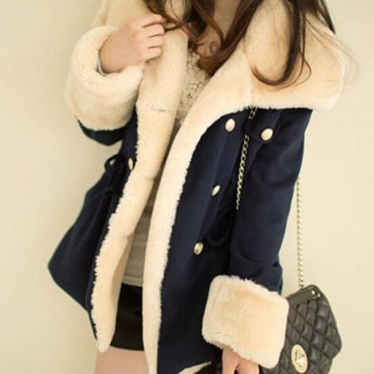Breasted Wool Coat Winter ..